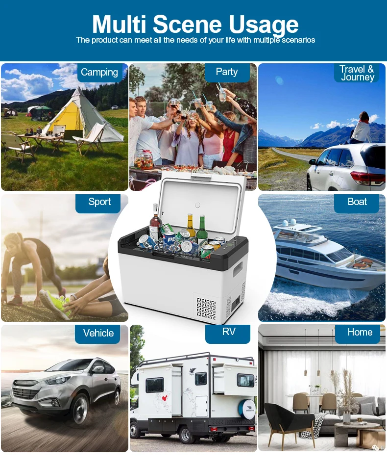 High quality 12V Fast cooling portable refrigerator freezer injection molding car freezer camping fridge for car/home dual use