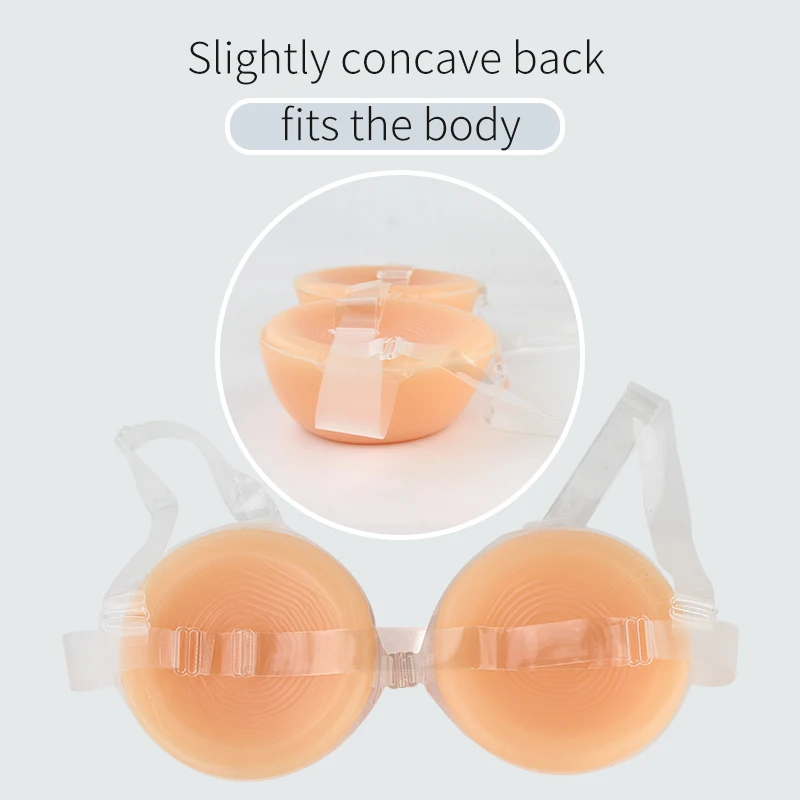 Silicone False Breasts Beautiful Big Boobs Rubber Soft Breasts 100% Silicone CRound Shape 1 Pair