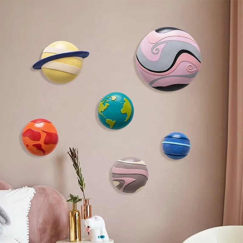 3D Outer Space Resin Planets sculpture wall art decor for Home decor