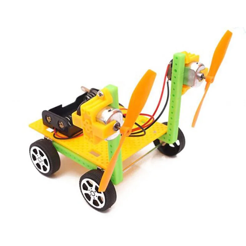 Wind Power Car DIY Electronic Kit Technology Science Toys Baby Child Educational Wind-powered Intellectual Auto Motor STEM Robot