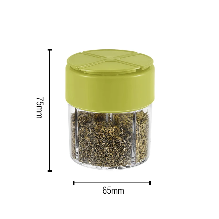 Plastic Spice and  Pepper Shakers 4 Packs Empty Spice Jars Seasoning Plastic Bottle Salt Sugar Shaker Bottle Spice Shaker
