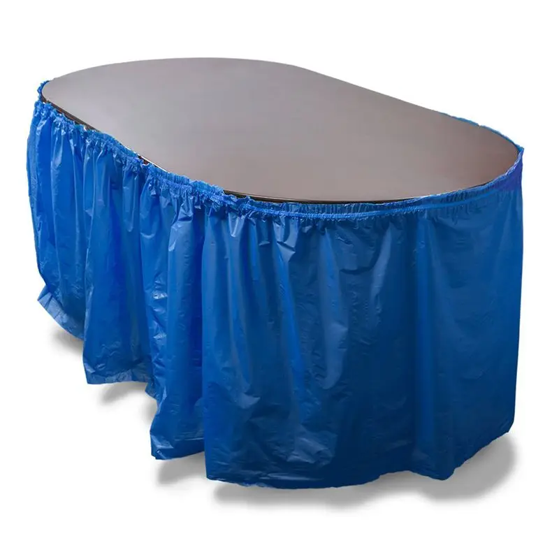 
Hot Popular Stretch Table Cloth for Banquet Rectangle Plastic Table Classical Table Skirt 