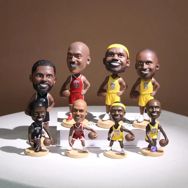 Custom Resin Dashboard Figure Kobe nba bobblehead Figurine Shaking Head Doll Gift wholesale JAMES 23# bobbleheads