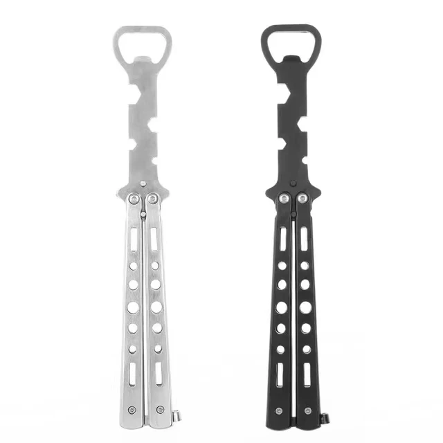 Outdoor Practice Training Csgo Balisong Beer Opener Knife Trainer Butterfly Bottle Opener