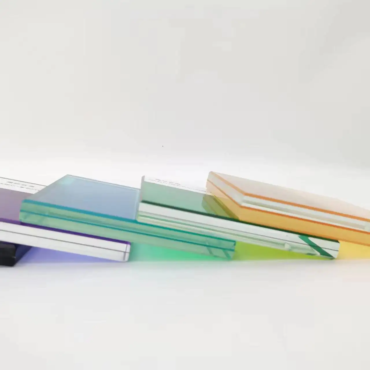 Hot sale colorful laminated glass stained colored tempered vidrio for decorative building door window floor