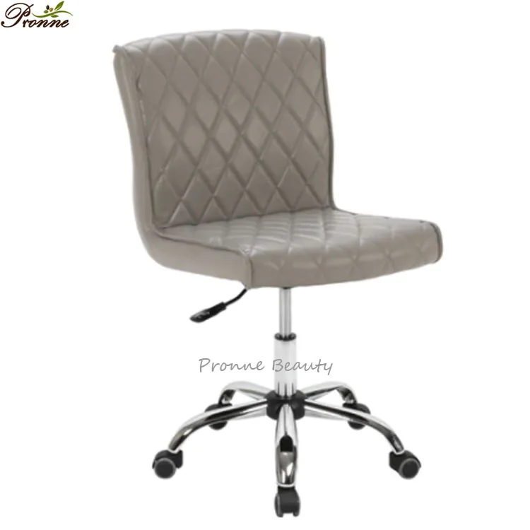 Stylish Sturdy acetone-resistant upholstery Adjustable Nail Salon Manicurist Stool with Roll Caster Wheels