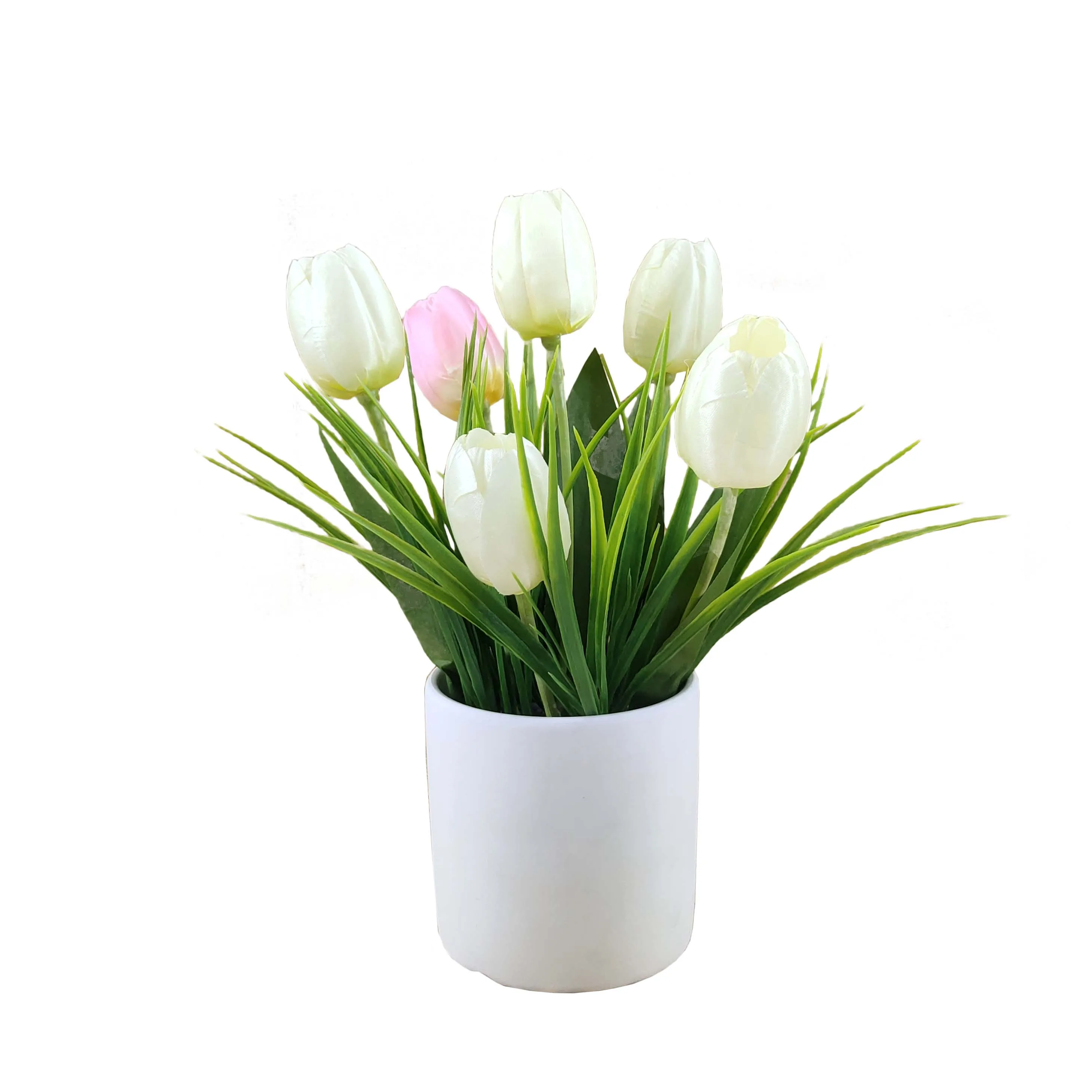 Newly designed decorative plants Beautiful floral simulation wedding interior home decor artificial tulip greens