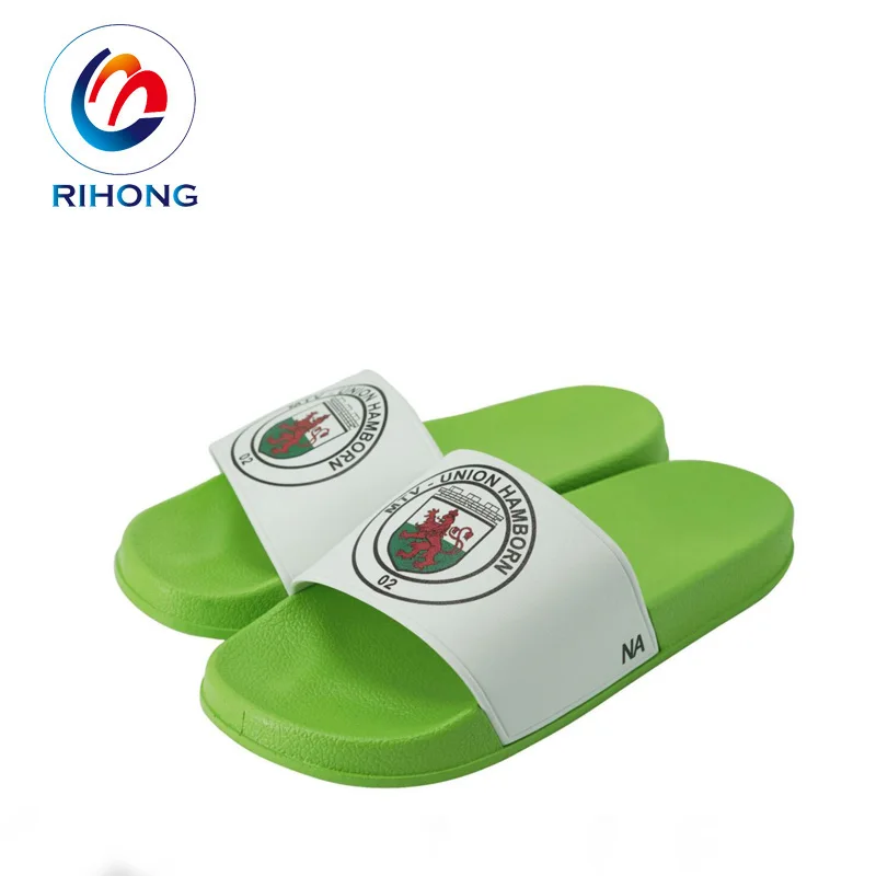 wholesale open toe breathable pvc eva rubber sublimation sandal custom designer personal logo unisex womens slides footwear