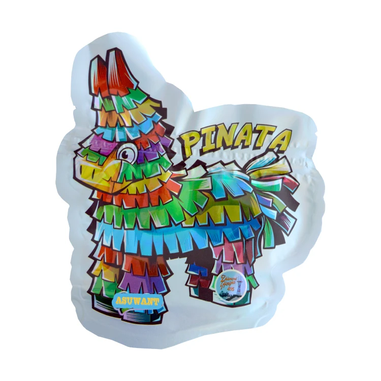 Special Shape Bag Special Shaped Hologram Painting 3.5g Pack Irregular Smell Proof Special Plastic Die Cut Custom Shaped Mylar