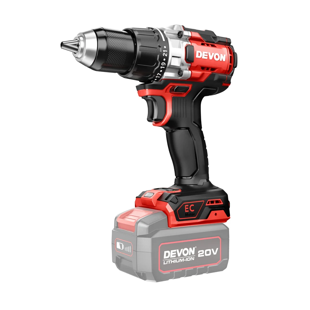 High Quality Devon 5201 20V Brushless Super Torque 160Nm Best Battery Cordless Power Impact Drills Machine Only Tool