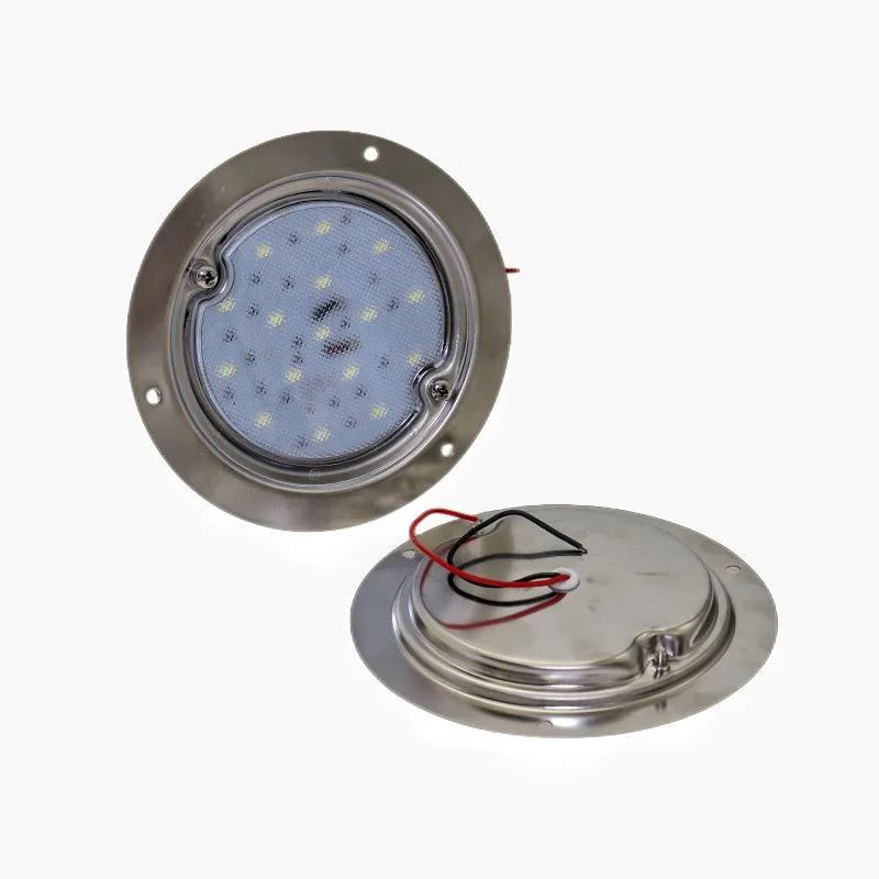 12V24VUniversal 15W LED Interior Roof Ceiling Cabin Light Energy-saving DC Round Shape Ceiling Light Warm White Caravan RV