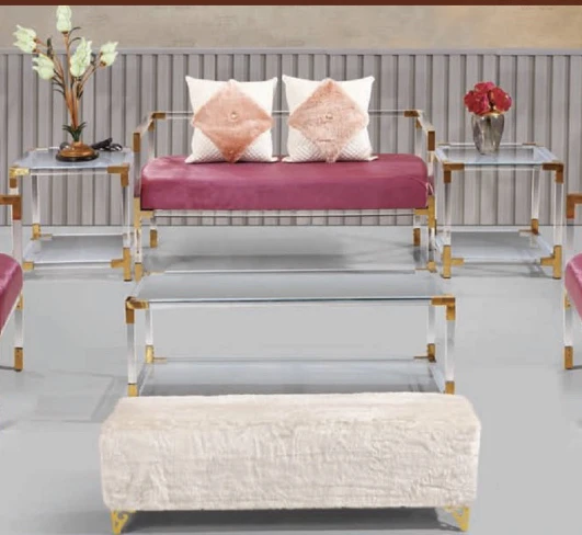 Nordic Minimalist Home Furniture Modern Rectangular Tempered Glass coffee table