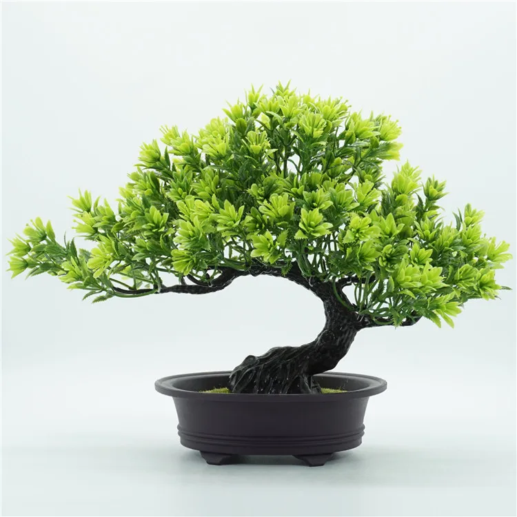 Home Artificial Pine Tree Plants Simulation Green Bonsai Pine Trees Plants Plastic Tree for Hotel Decor