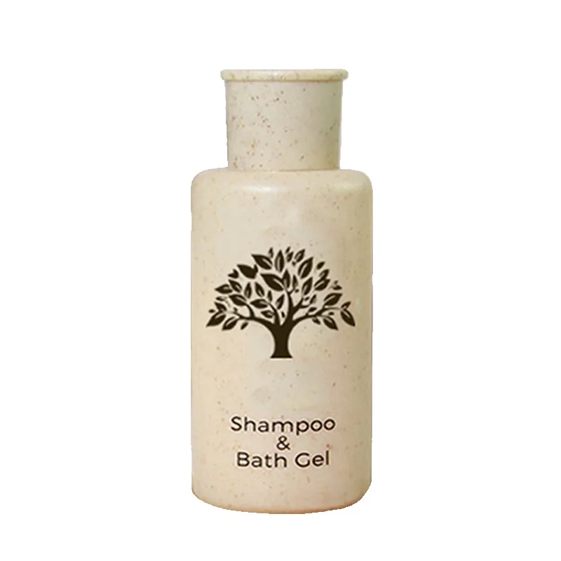 Biodegradable Travel Shampoo and Conditioner Shower Gel Mini Size 30ml Bottle Disposable Hotel Amenities Set Eco Friendly