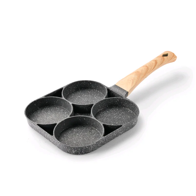 Сковорода для жарки яиц с четырьмя отверстиями медицинская каменная антипригарная сковорода