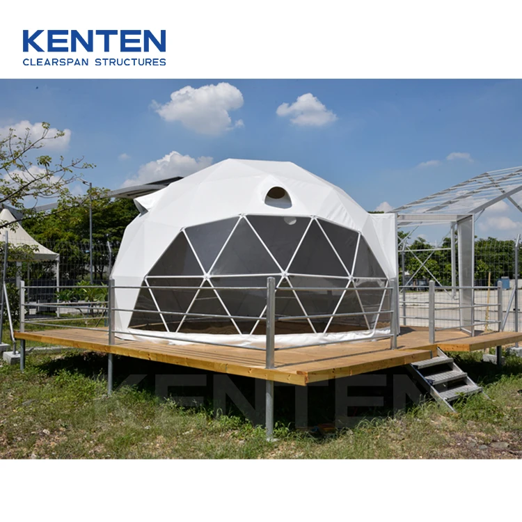 Factory supply high quality PVC waterproof geodome geodesic dome igloo tents dome glamping 8m hotel tent dome