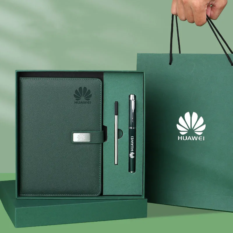 Высококачественный Производитель кожаных блокнотов a5, планировщик, индивидуальный логотип, деловой блокнот и ручка, подарочный набор, оптовая продажа