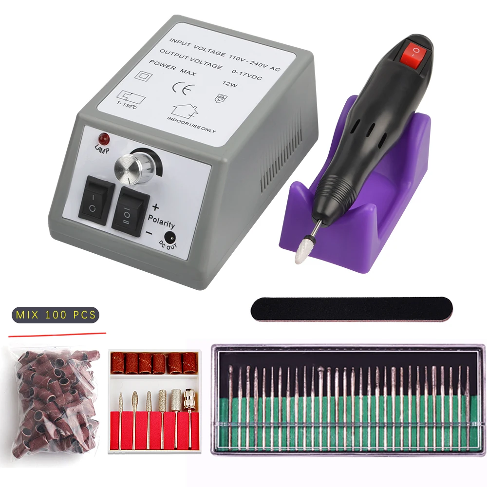 10-12W Manicure Machine 20000RPM Professional Nail Drill Electric Nail File with Speed Display Manicure Knife Pedicure Machine