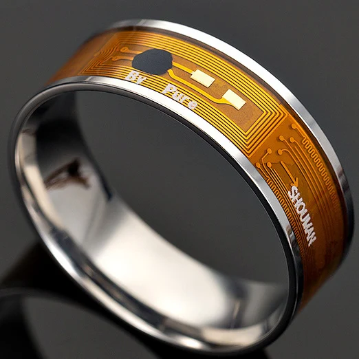 Hot Sale 316 L Stainless Steel Waterproof Intelligent Digital NFC Chip Smart Rings for Mobile Accessories Jewelry