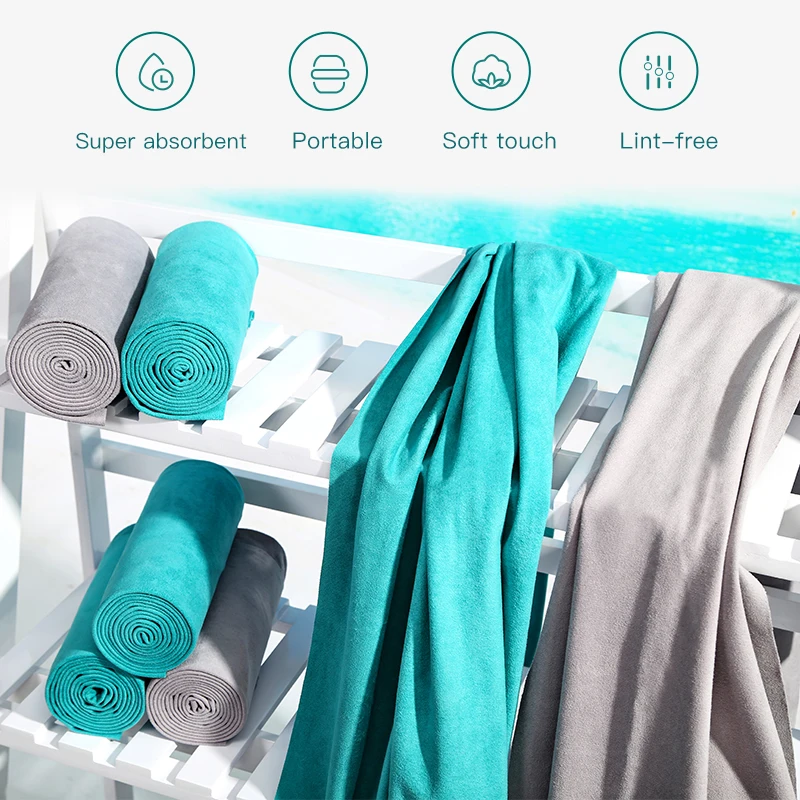 Wholesale eco friendly luxury Summer Large Sublimation Quick Dry custom microfiber beach towels with logo custom print