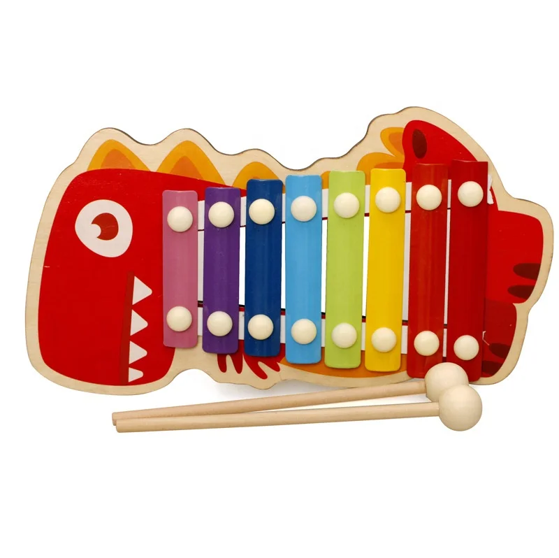 YUWEI Intelligence Wooden Kids Toy Music Enlightenment Toy Cartoon Hand Knocking On The Piano Octave Xylophone
