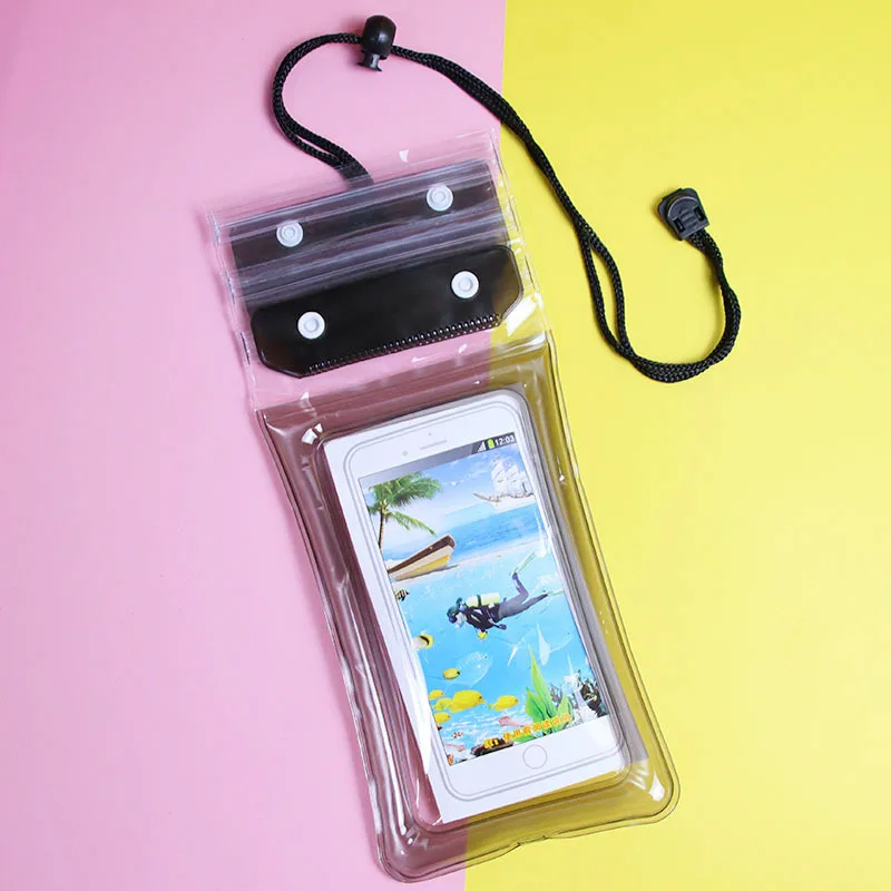 Custom Logo Summer Waterproof Travel Bag Portable Mobile Phone Pouch Cover for Bath & Swim Mobile Phone Case with Custom Logo