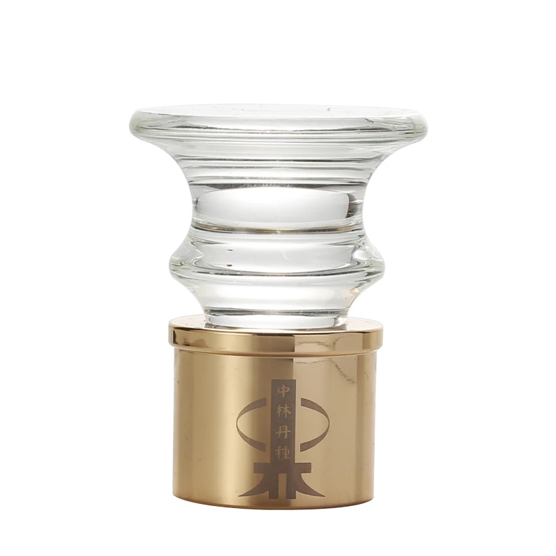 New Design Custom Crystal Acrylic Perfume Cap Cork Bottle Stopper Wine Bottle Stopper Glass