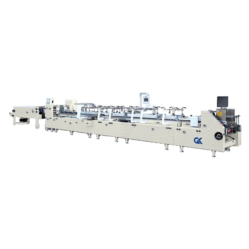 High Speed Paper Food Cake Pizza 4 6 Corners Box Lid Cup Holder Folder Gluer/ Folding Gluing Pasting Forming Making Machine