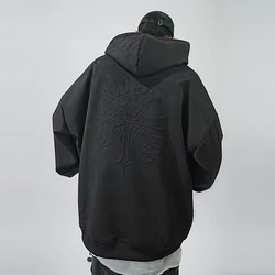 OEM/ODM High Quality Autumn Winter Streetwear Heavy Stone Washed Vintage 100% Cotton Blank Sweat Oversized Hoodies