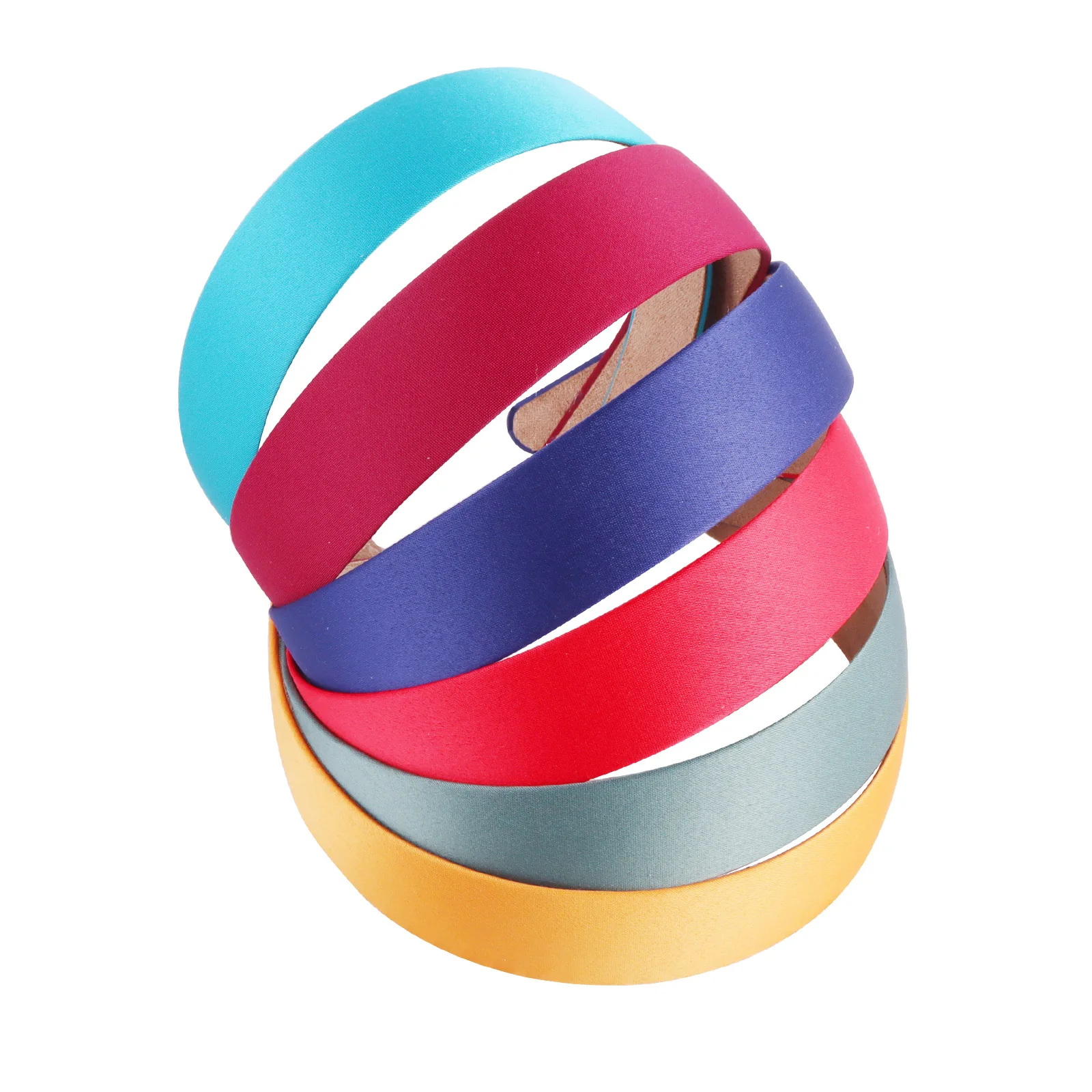Satin Headbands 22 color Anti-slip Black Ribbon Hair Bands Plain Hard Headbands for Women Girls DIY Craft Hair Accessories