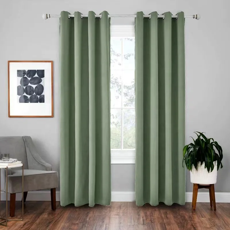 OWENIE Hot Sale Polyester Thermal Insulated Window Treatment Blackout for Bedroom and Living Room curtains Hotel Window Curtains
