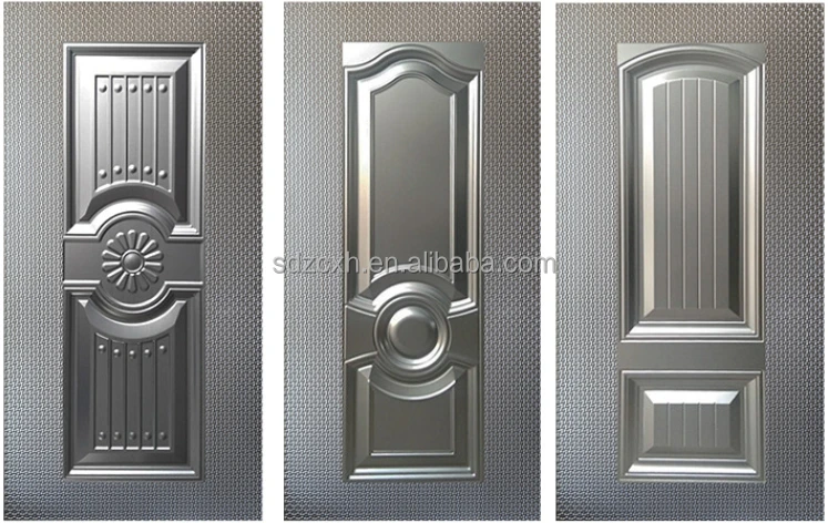 Designed Metal Door Skin sheet metal door design of Cold Rolled Stamped Steel Door Sheet for Ghana