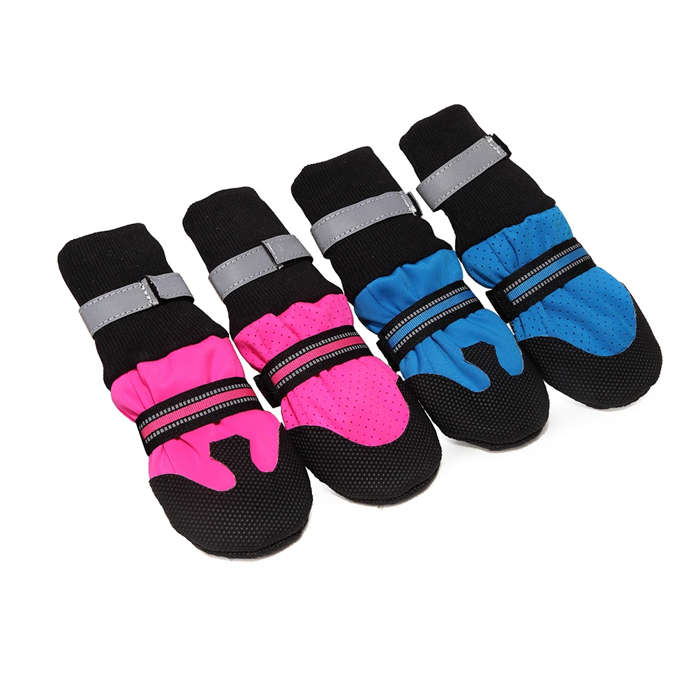 2021 New design reflective function breathable pet long boots non slip comfortable soft dog shoes dog boots