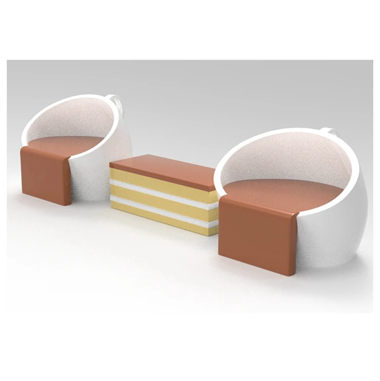 Modern Outdoor Coffee Cup Chair Cake Table Set Commercial Furniture Chairs for Restaurant/coffee Shop