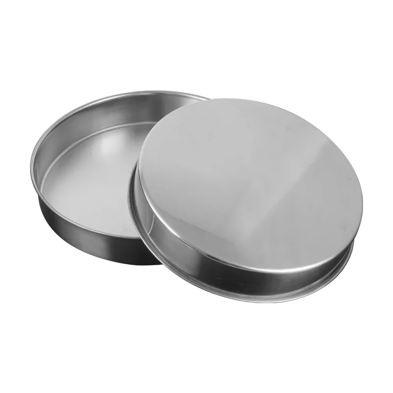 Baming Chinese-style Stainless Steel Pastry Dish Multi-specification Cooking Liangpi Candy Steamed Flat Plate Outdoor Portable