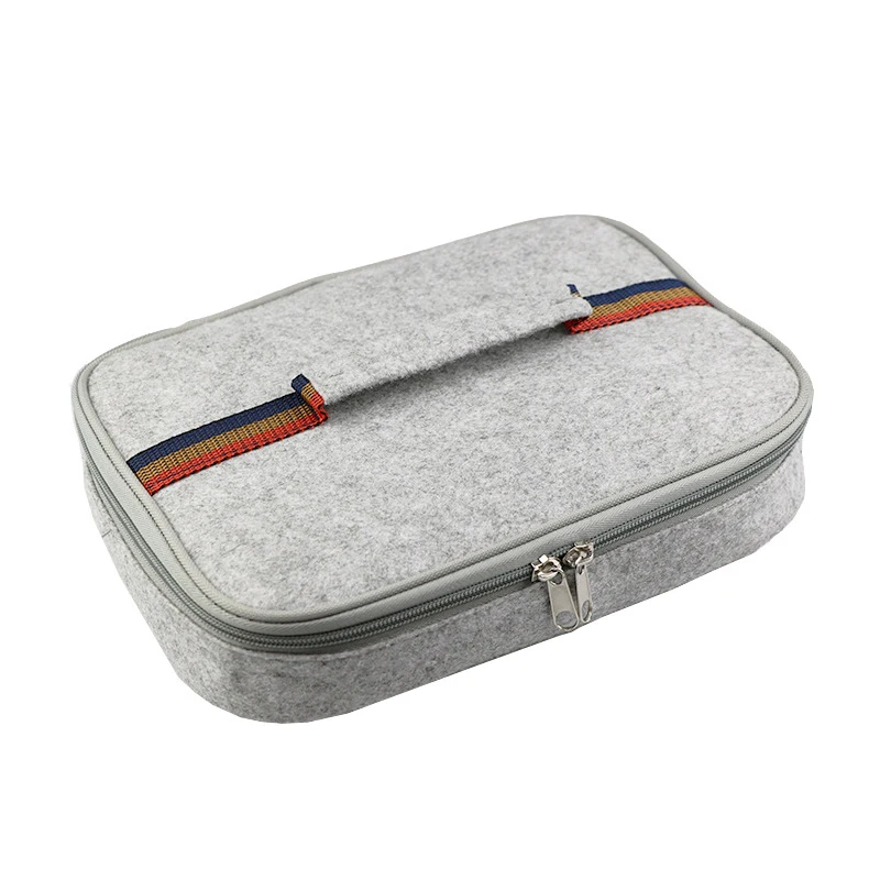 Thickened tin foil ice cube insulation dinner plate bag felt portable lunch insulation bag