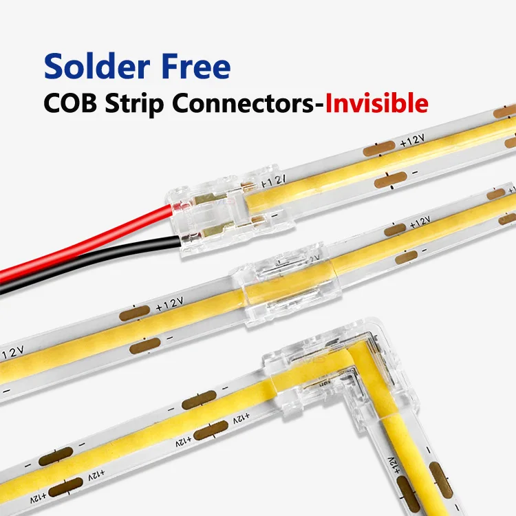 cob led strip corner connectors 5mm 8mm 10mm 12mm 2 3 4 pin cob led strip connector