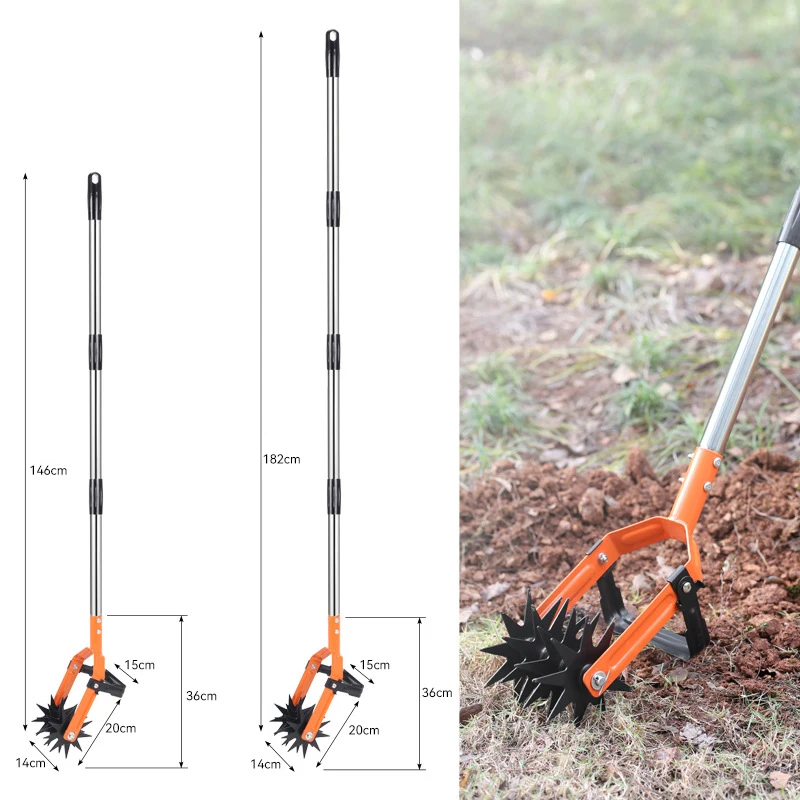 Rotary tiller Rotary tillage two-in-one tool Soil cultivator Weeding loosening soil turning garden tool