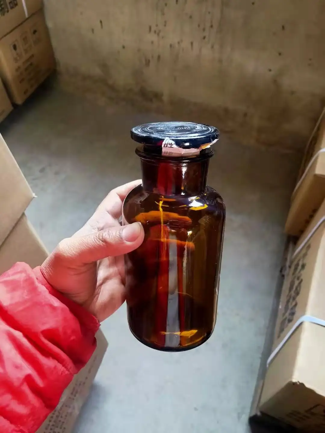 60ml 125ml 250ml 1000ml decorative amber apothecary glass jar with mouth