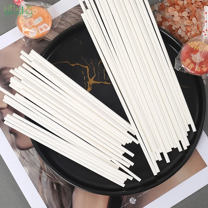 Lollipop Paper Sticks Food Grade Solid Paper Cake Sticks Chocolate Candy Sticks Approx. 100pcs Wholesale