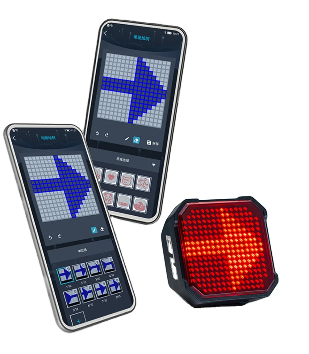 GUB 067 Smart Rear Light Intelligent Expression Taillight Bicycle Custom Smart Expression Taillight Night Riding Right Warning