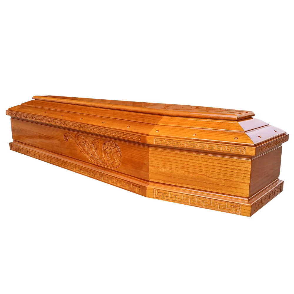 Factory price European style funeral wooden coffins funeral equipment and wooden adult ash boxes