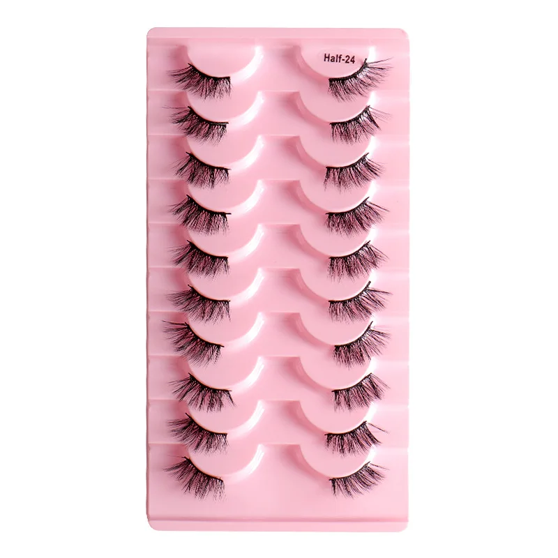 Vegan 100% Handmade Natural Artificial Plant Fiber False Lashes Faux Full Strip Eyelashes