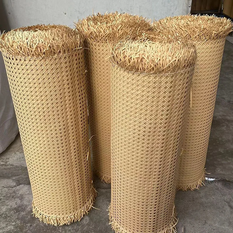 Good Quality Synthetic PE Plastic Polyethylene Cotton Paper Material Black Grey Dye Color Woven Rattan Cane Webbing Roll
