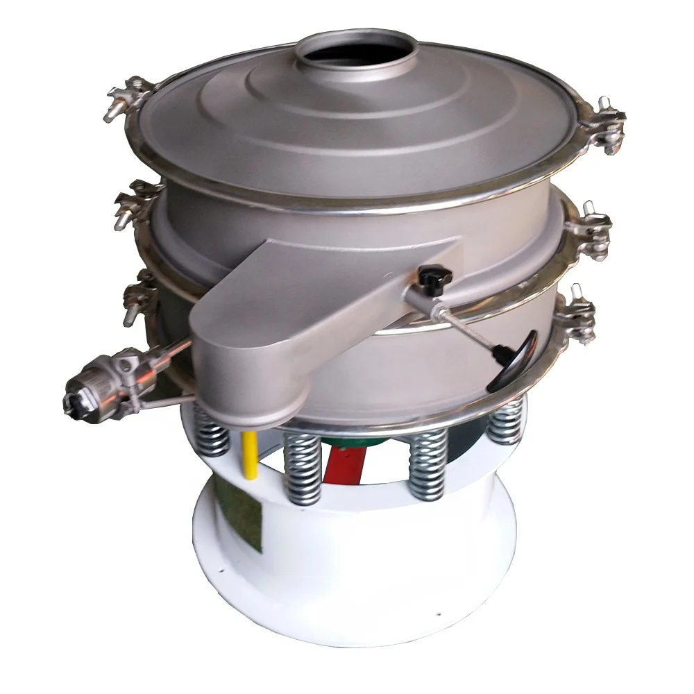 Manufacturer 600mm chemicals processing ultrasonic circular rotary vibrating sifter /sieving machine for remove impurities