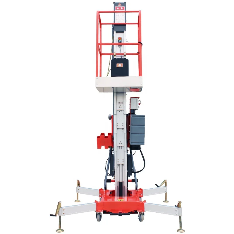 plug-in type electric alum working lift table 10 meter height 130kg loading capacity moving lift manpower move small in size