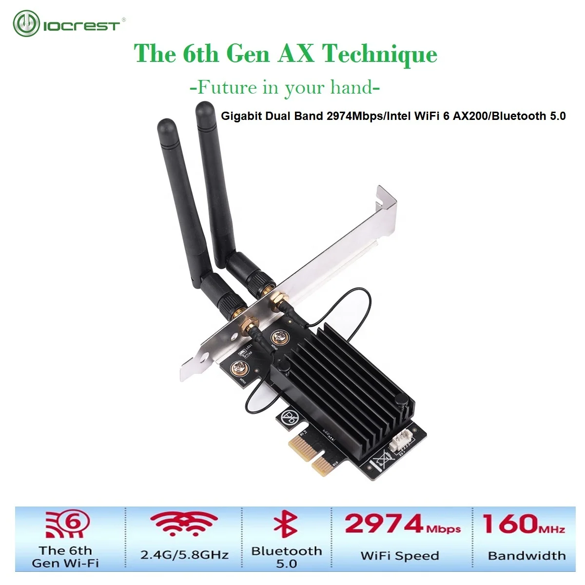  AX200 high speed 3000Mbps WiFi6 pcie wireless card 2.4GHZ/5GHZ adapter wifi