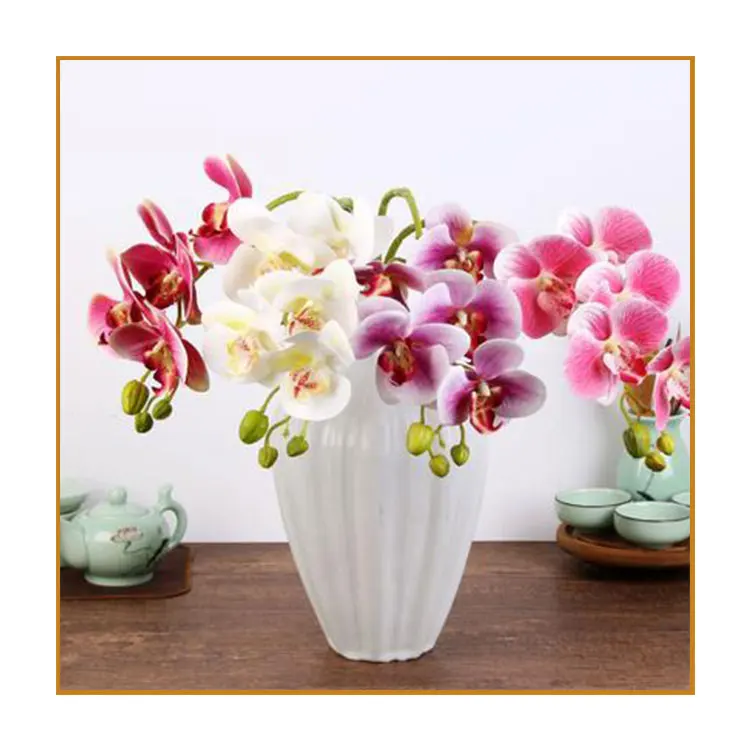 Factory Customized Bulk Silk Artificial Orchid Wholesale Wedding Decor Flower Arrangement Orchids Artificial Flower Phalaenopsis