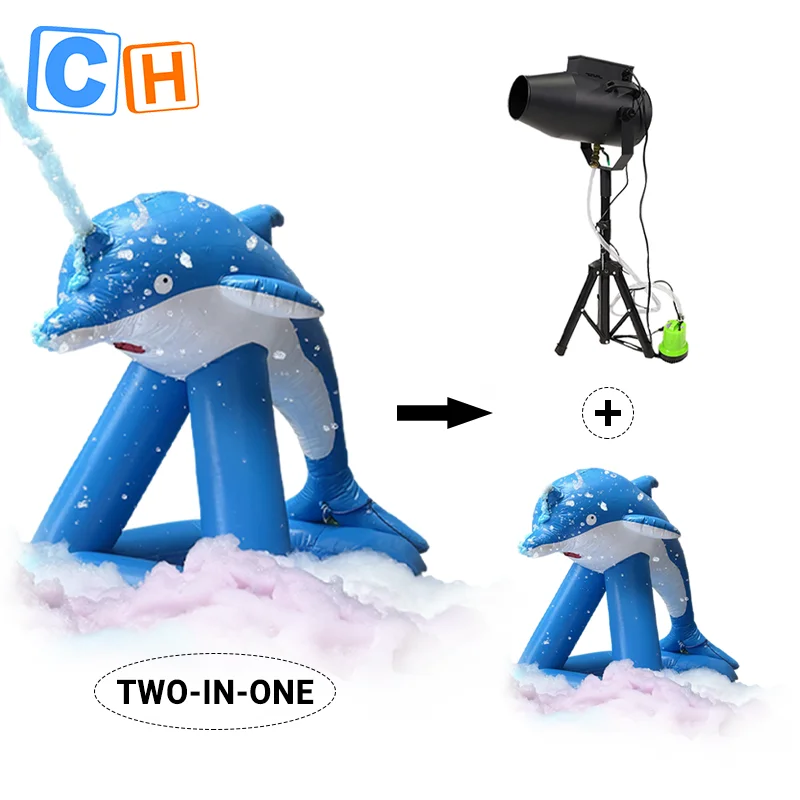 CH new design inflatable cartoon model with 1000W jet foam cannon machine for sale