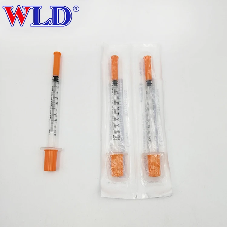 medical disposable insulin syringe with needle from manufacturer